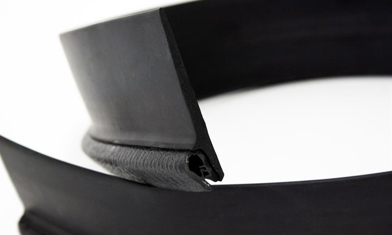 Clamping profile with EPDM flap